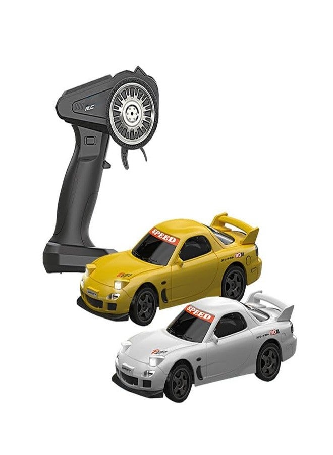 Black Foru 1/43 RC Drift Car with Gyro Mini Drift RC Car with Racing Tires ESP Gyroscope Proportional Throttle Steering (Multi Color) - Image 1